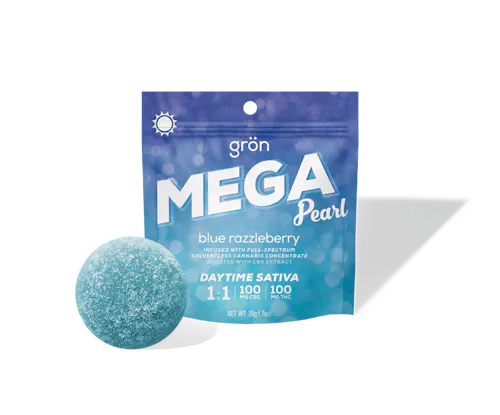 Grn 1:1 Blue Razzleberry Mega Pearl- Daytime Sativa – CBG/THC-1