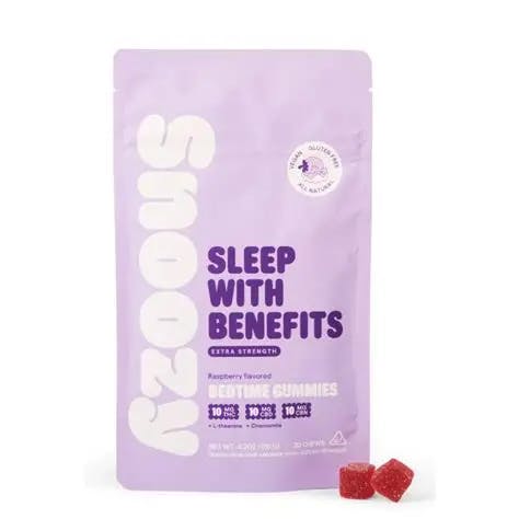 Product Snoozy - Raspberry Sleep With Benefits - 5mg THC - 5mg CBD - 5mg CBN - Gummy