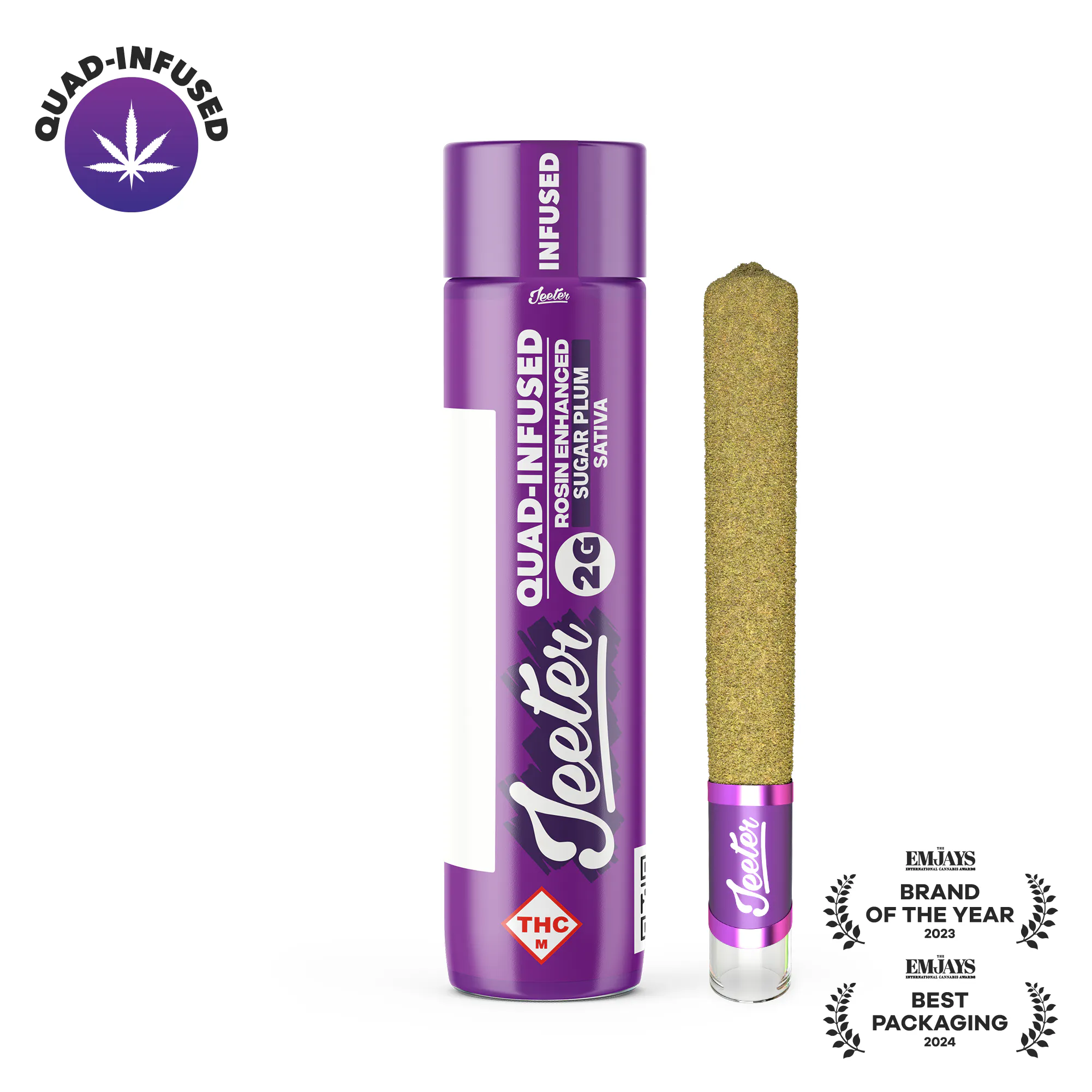 Sugar Plum Quad Infused XL Jeeter Pre-Roll | 2g | Key Missouri
