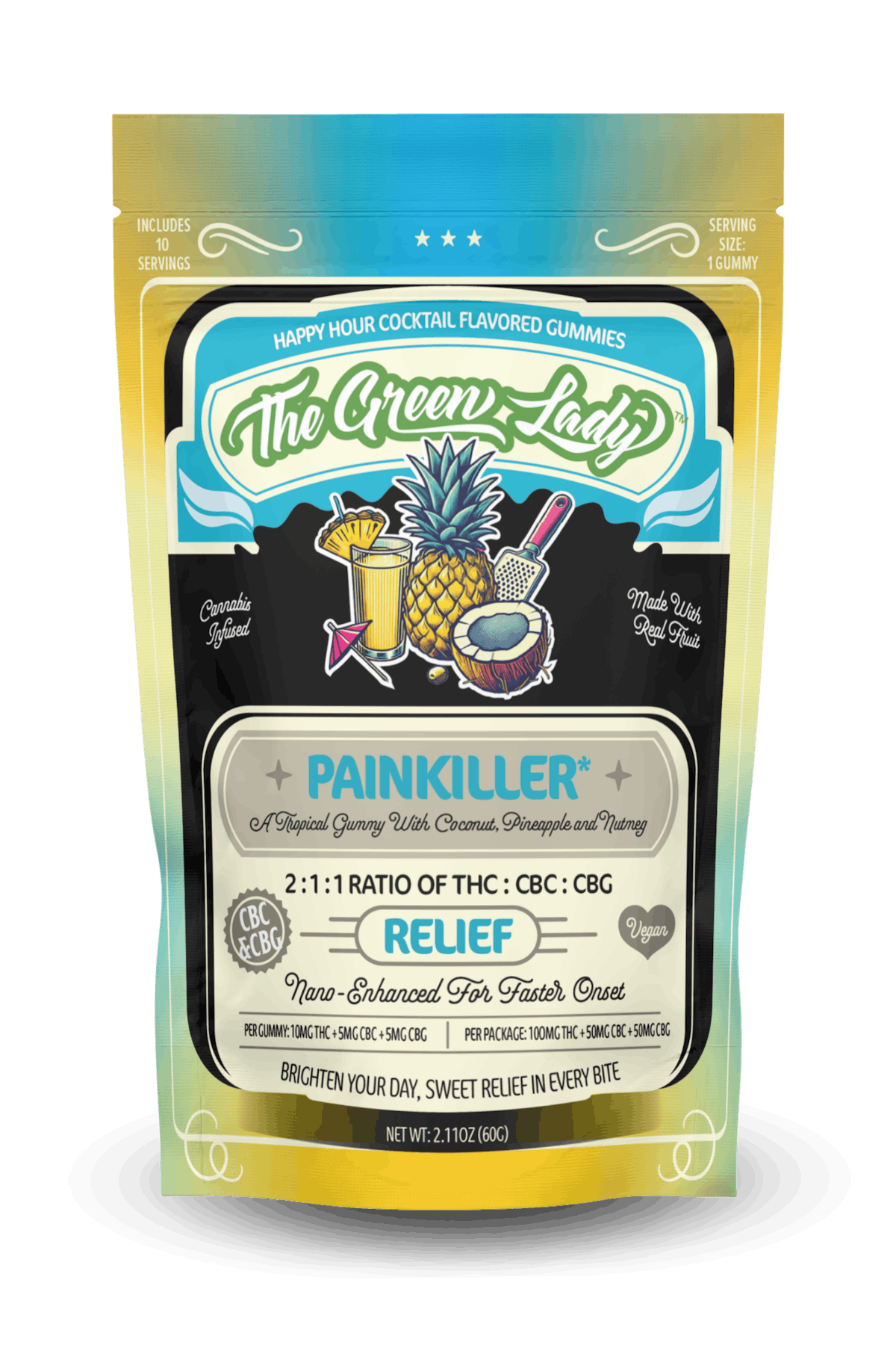 Painkiller ( Relief) Gummies 2:1:1 THC:CBC:CBG - ZenZest