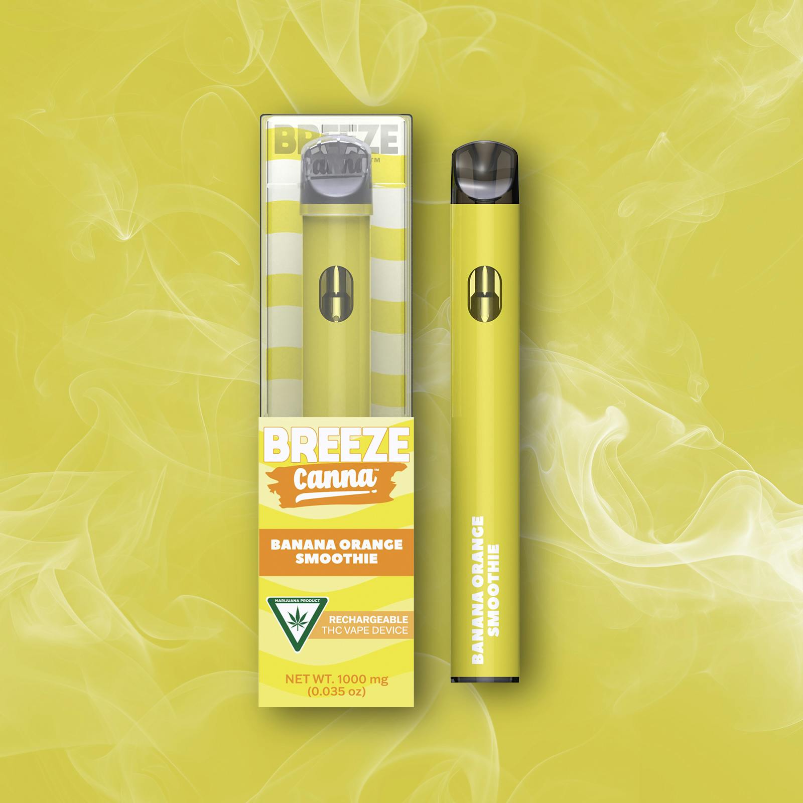 Product: Banana Orange Smoothie - Classic 1g PLUS Vape Device - BREEZE Canna