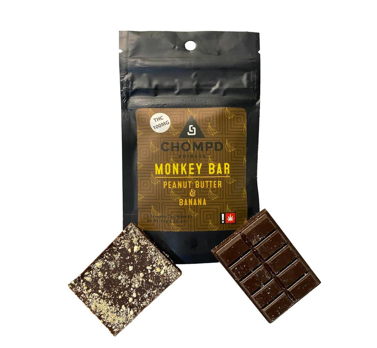 Photo of Chompd 100mg MONKEY BAR – PEANUT BUTTER & BANANA Chocolate Bar