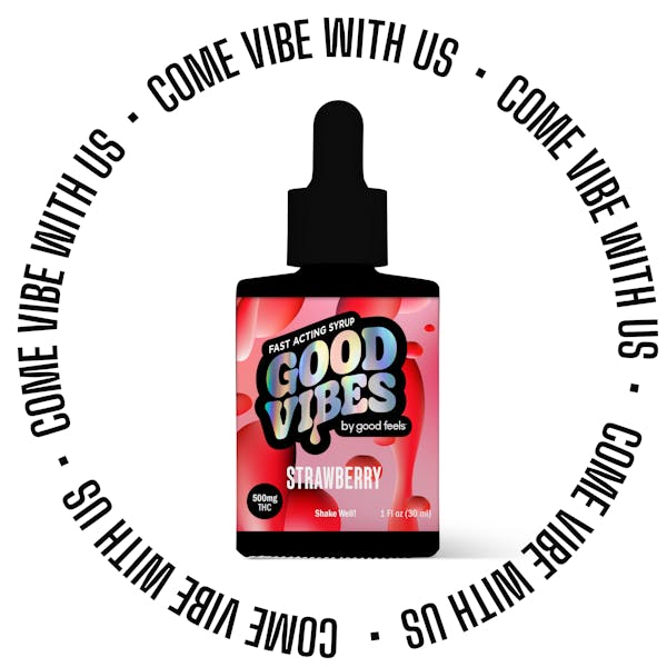 Strawberry (H) - 500mg Fast-Acting Cannabis Syrup - Good Vibes