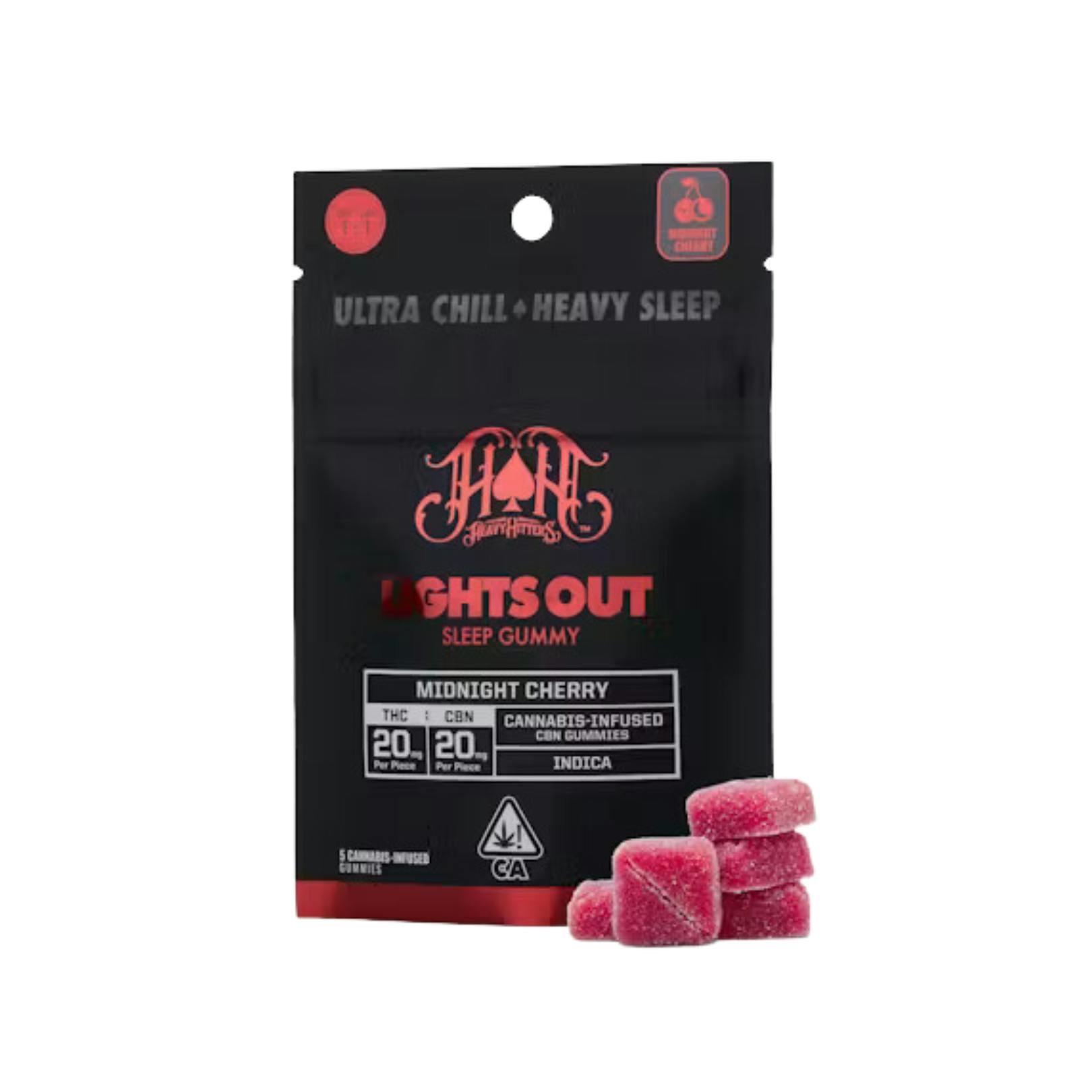 MIDNIGHT CHERRY LIGHTS OUT SLEEP GUMMIES 1:1 THC/CBN