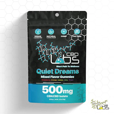 Lit Labs - 500mg CBN:CBD Isolate Gummies - Quiet Dreams - CBD by Lit Labs at King of Budz