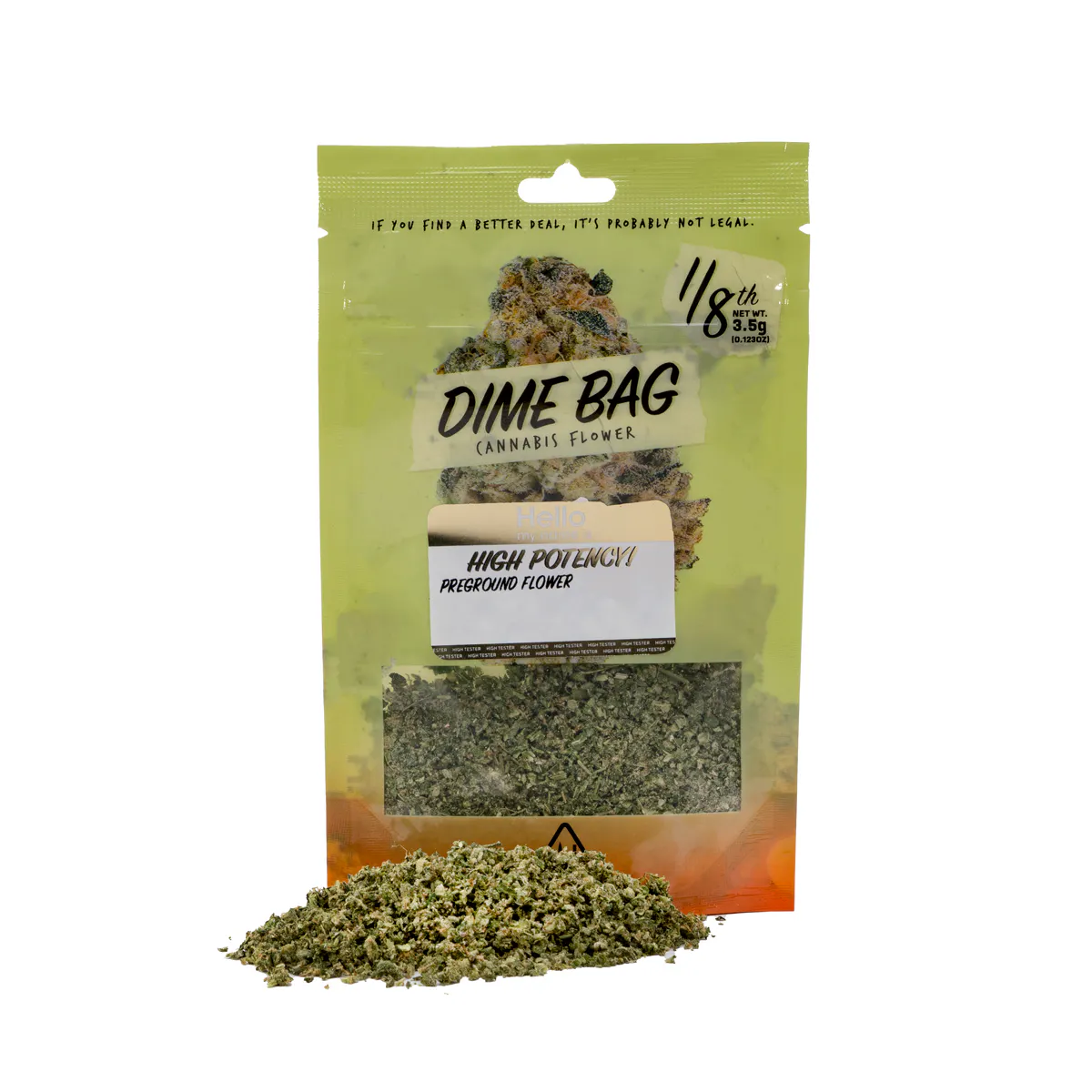 Dime Bag Pre Ground Flower - Divorce Cake - Indica 3.5g