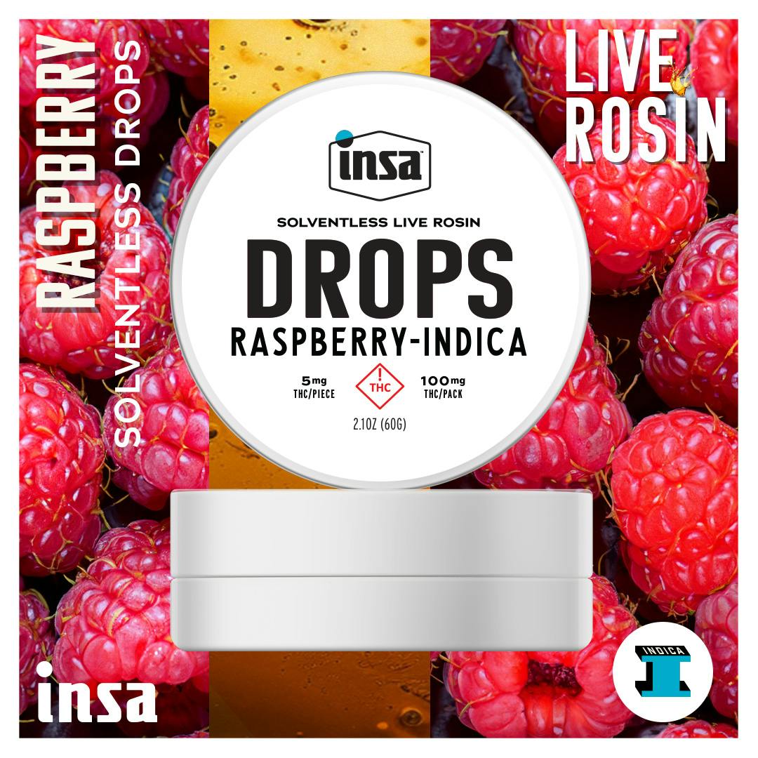 Solventless Live Rosin Drops/Chew - Raspberry - 200mg