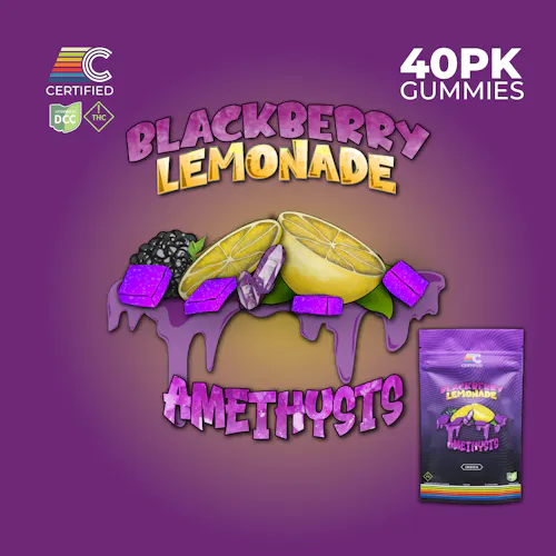 Certified Cultivators | Blackberry Lemonade Amethyst Gummies 40pack | 400mg | Indica-active