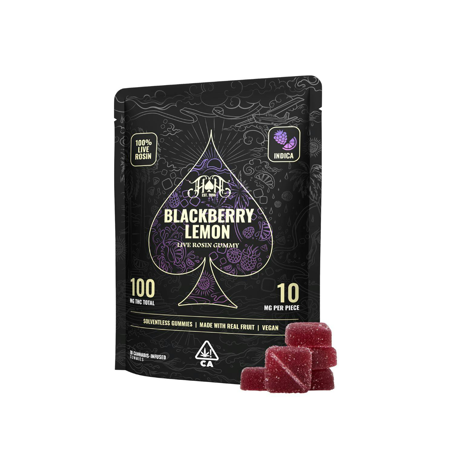 Heavy Hitters | Blackberry Lemon | THC Rosin Gummy | 100mg