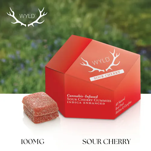 Sour Cherry Indica Enhanced Gummies-1