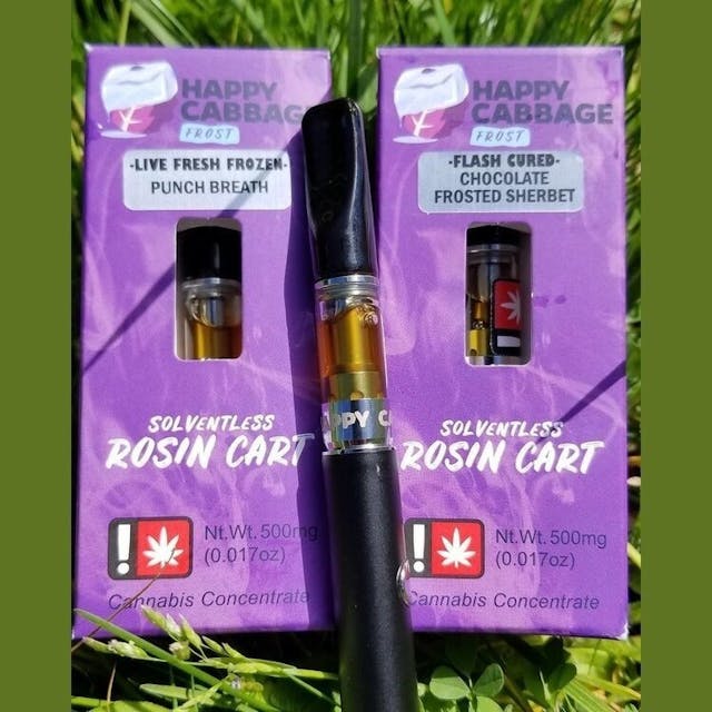 Solventless Rosin cartridges changing up the game. These bad boys are 100% cannabis rosin with absolutely no additives or cutting agents which ensures we are bringing you the cleanest, safest cannabis vape cartridges possible.