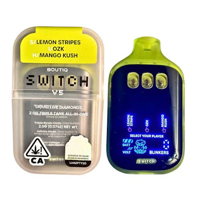 Boutiq - 2g Liquid Live Diamonds Disposable - Lemon Stripe x OZK x Mango Kush - DISPOSABLES by Boutiq at King of Budz