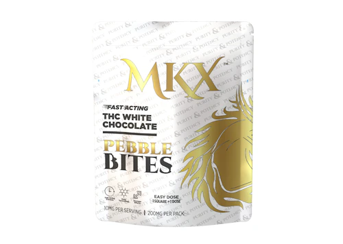 MKX Chocolate Bites - 200mg - White Chocolate Pebble