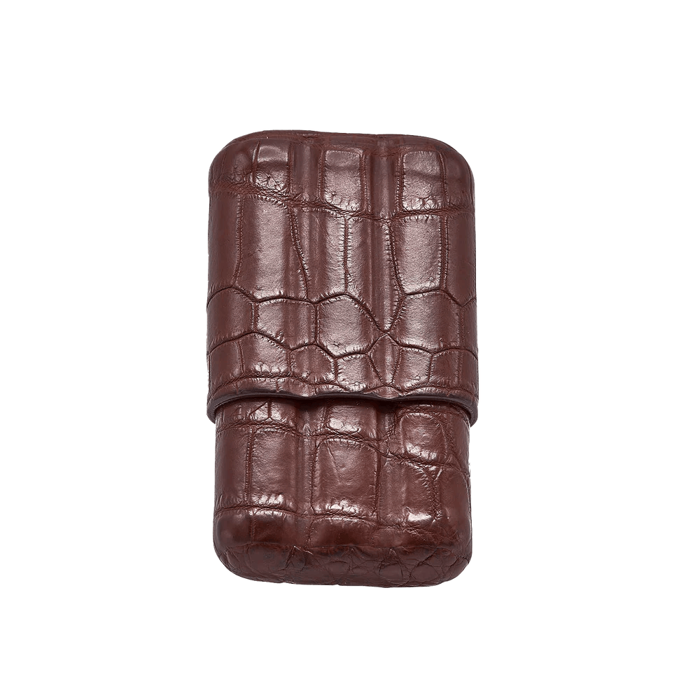 Freeminded | The Willie Triple Joint Holder | Brown Crocodile