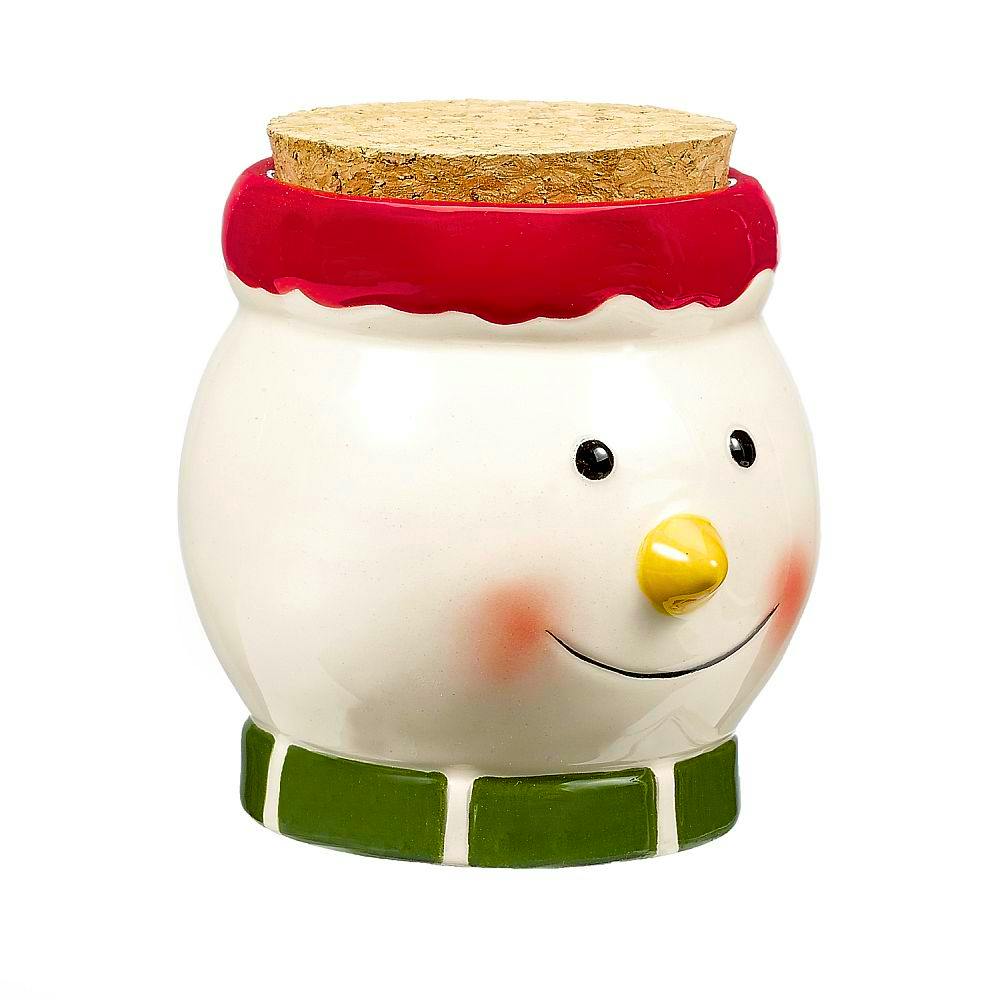 Fashioncraft - ceramic stash jar - snowman