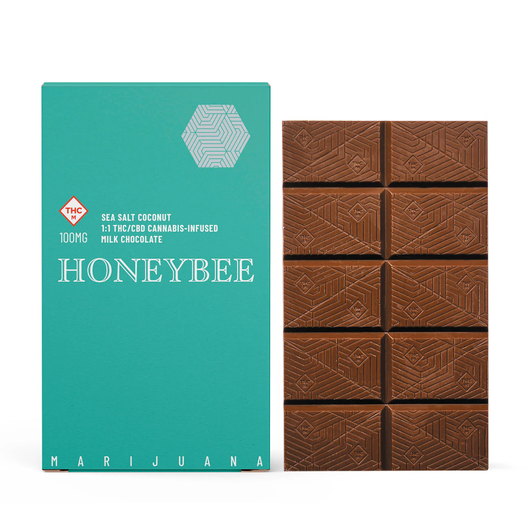 Honeybee - Toasted Coconut Sea Salt - 1:1 THC:CBD - Milk Chocolate