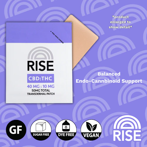 Rise - 40mg Transdermal Patch CBD/THC - Restoration 4:1