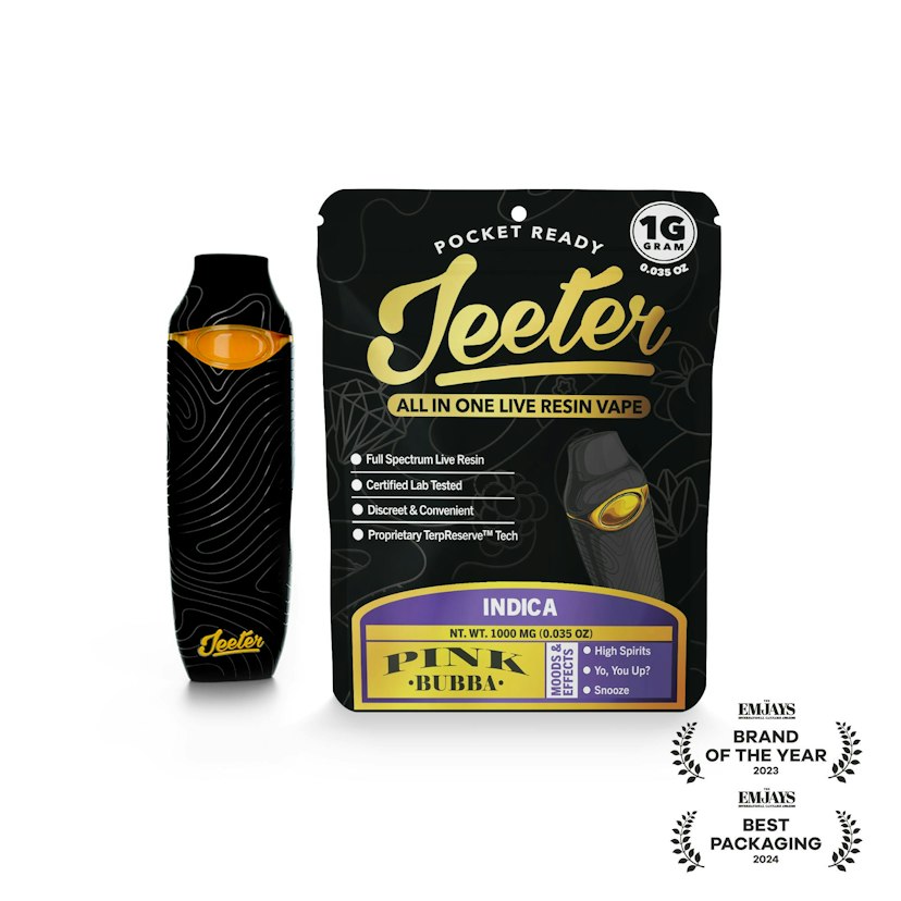 Jeeter 1g Live Resin Disposable Pink Bubba