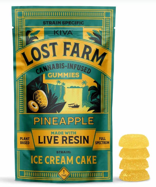 Klutch Edibles Lost Farms Ice Cream Cake x Pineapple Gummies 2