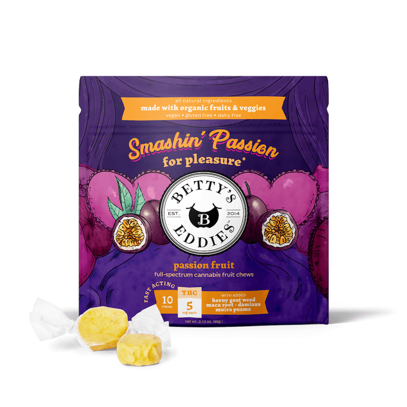 Product Betty's Eddies - Passion Fruit Smashin' Passion Fast Acting Taffy (50mg 10pk)