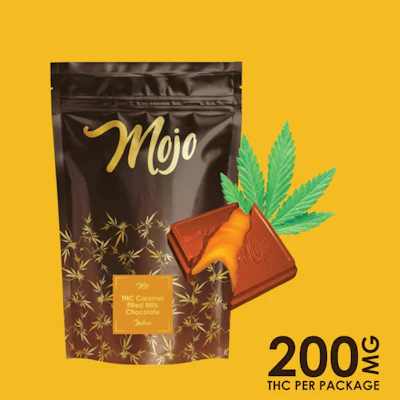 Mojo - 200mg Chocolate Bites - Caramel Filled Milk Chocolate (I)