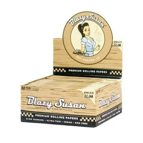 Accessories Blazy Susan Unbleached King Size Slim Papers + Tips