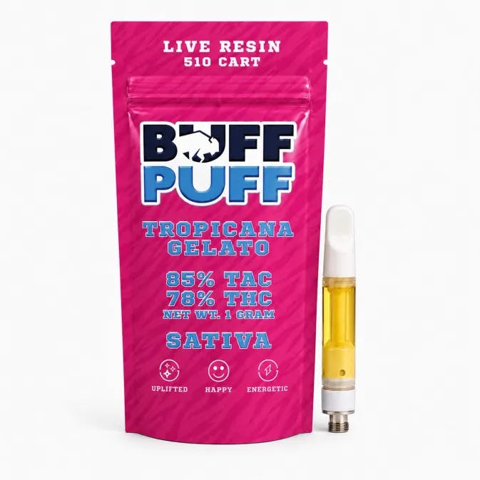 Buff Puff - 1g Live Resin Cart - Tropicana Gelato
