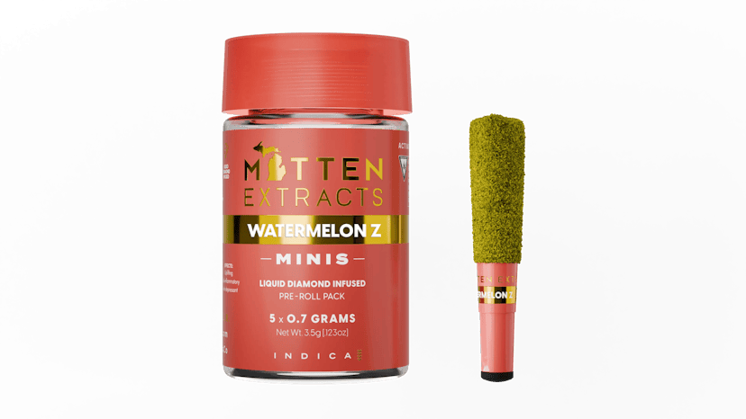 Mitten Extracts Infused Pre-Roll 5pk | Watermelon Z