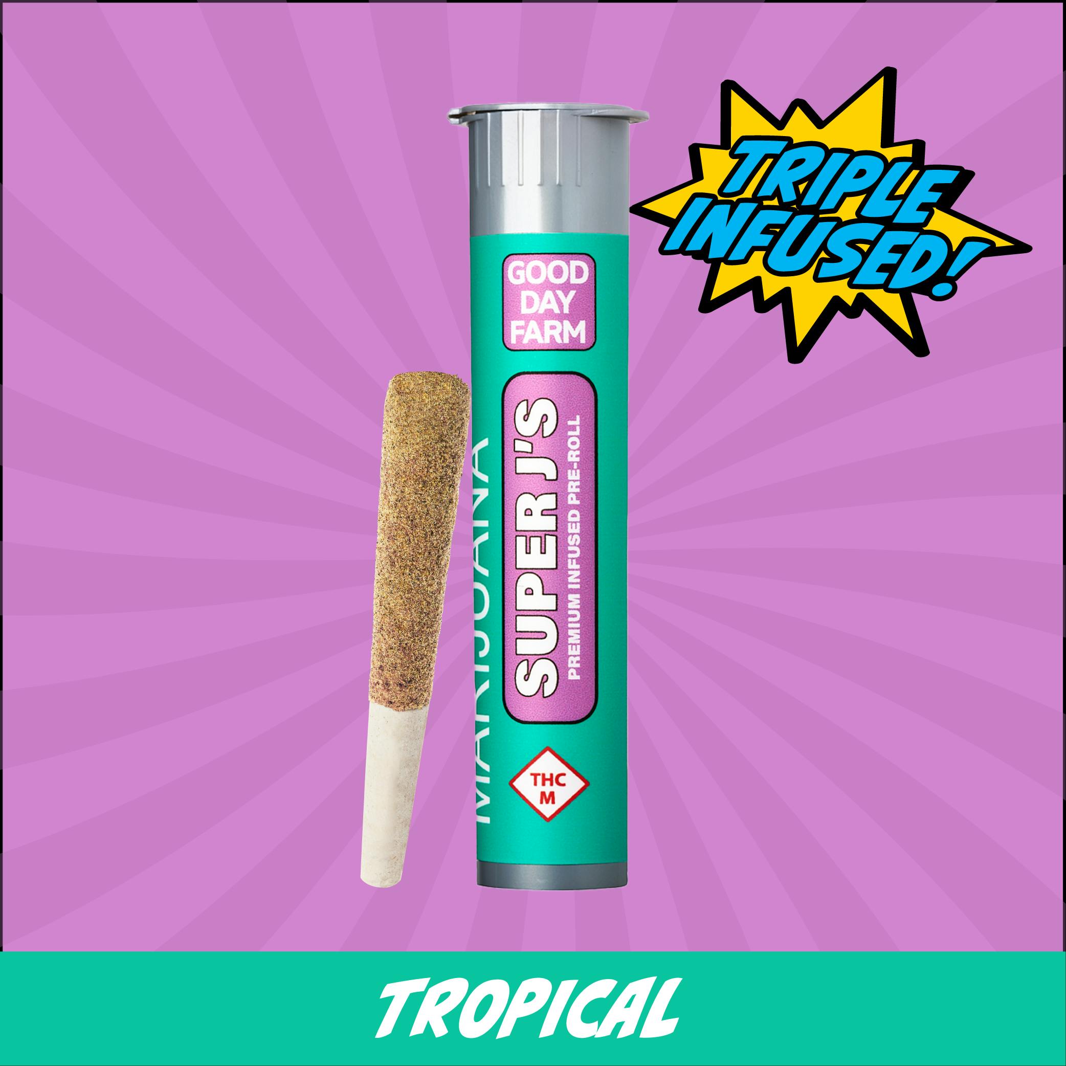 GDF: Infused Pre-Roll | Tropical x Double Dessert | Super J's | 1g