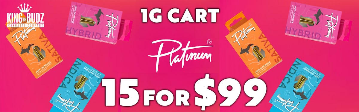 15 FOR $99 PLATINUM VAPE 1G DISPOSABLE