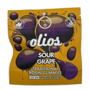 Olio Live Rosin Gummies | 10mg Each 10 Pack | Sour Grape