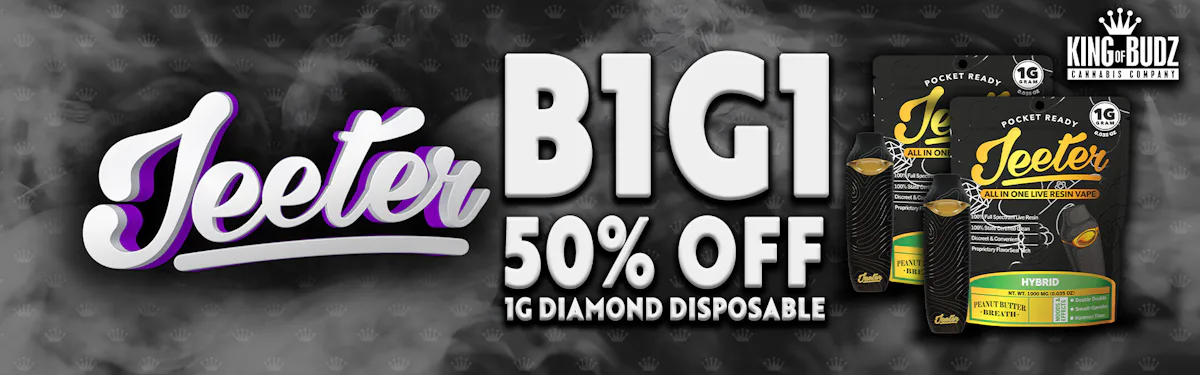 Jeeter - 1g Diamond Disposable - Buy 1 Get 1 50 Percent OFF
