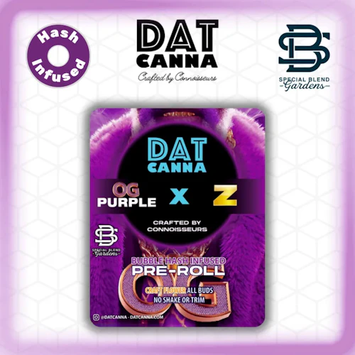 Dat Canna - 1.2g Bubble Hash Infused Preroll - OG Purple x Z