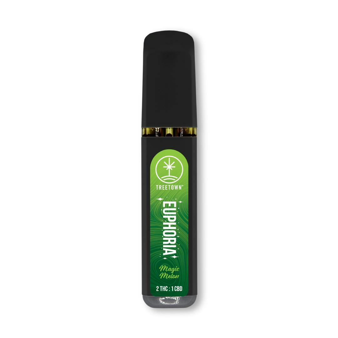 Product: Treetown | Magic Melon Euphoria 2:1 THC:CBD Disposable All-In-One Cartridge | 1g