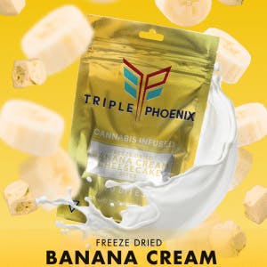 Product: TRIPLE PHOENIX | FREEZE DRIED BANANA CREAM CHEESECAKE BITES | 200MG