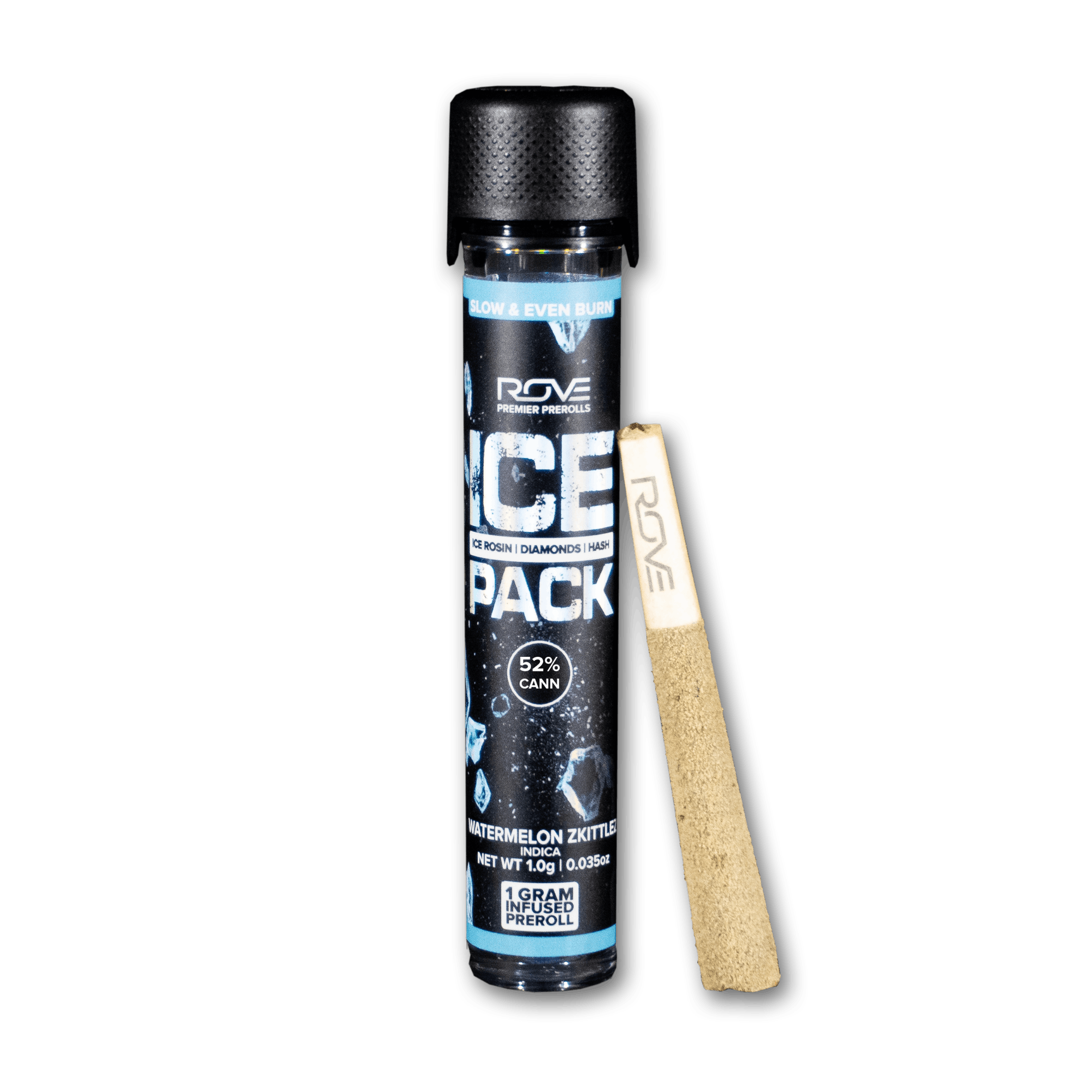 Product: Ice Packs | Watermelon Burst | Rosin + Diamond + Hash Infused Preroll - 1g
