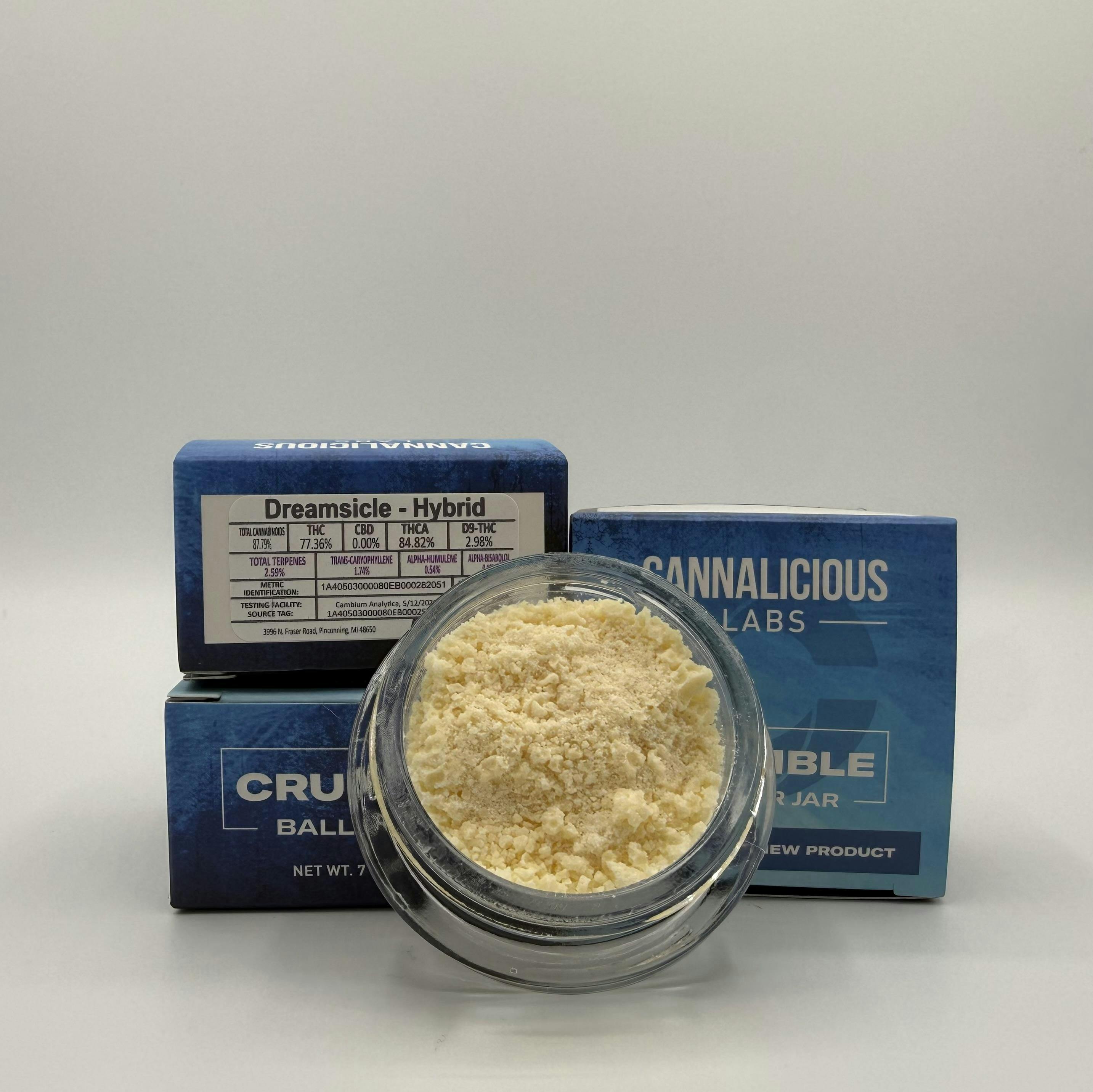 Cannalicious - 7g Crumble Baller Jar - Dreamsicle