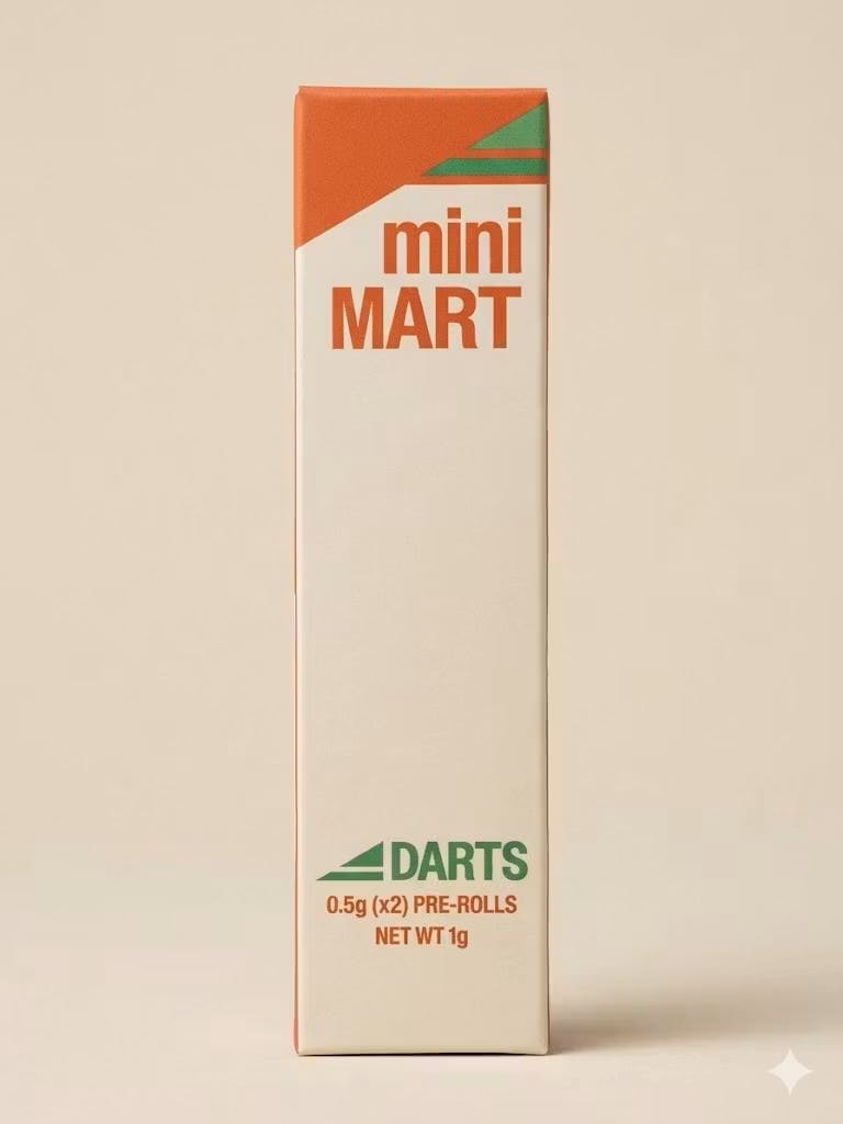 Mini MART DARTS | Tropicana Banana | 2pk Pre-rolls | 1g