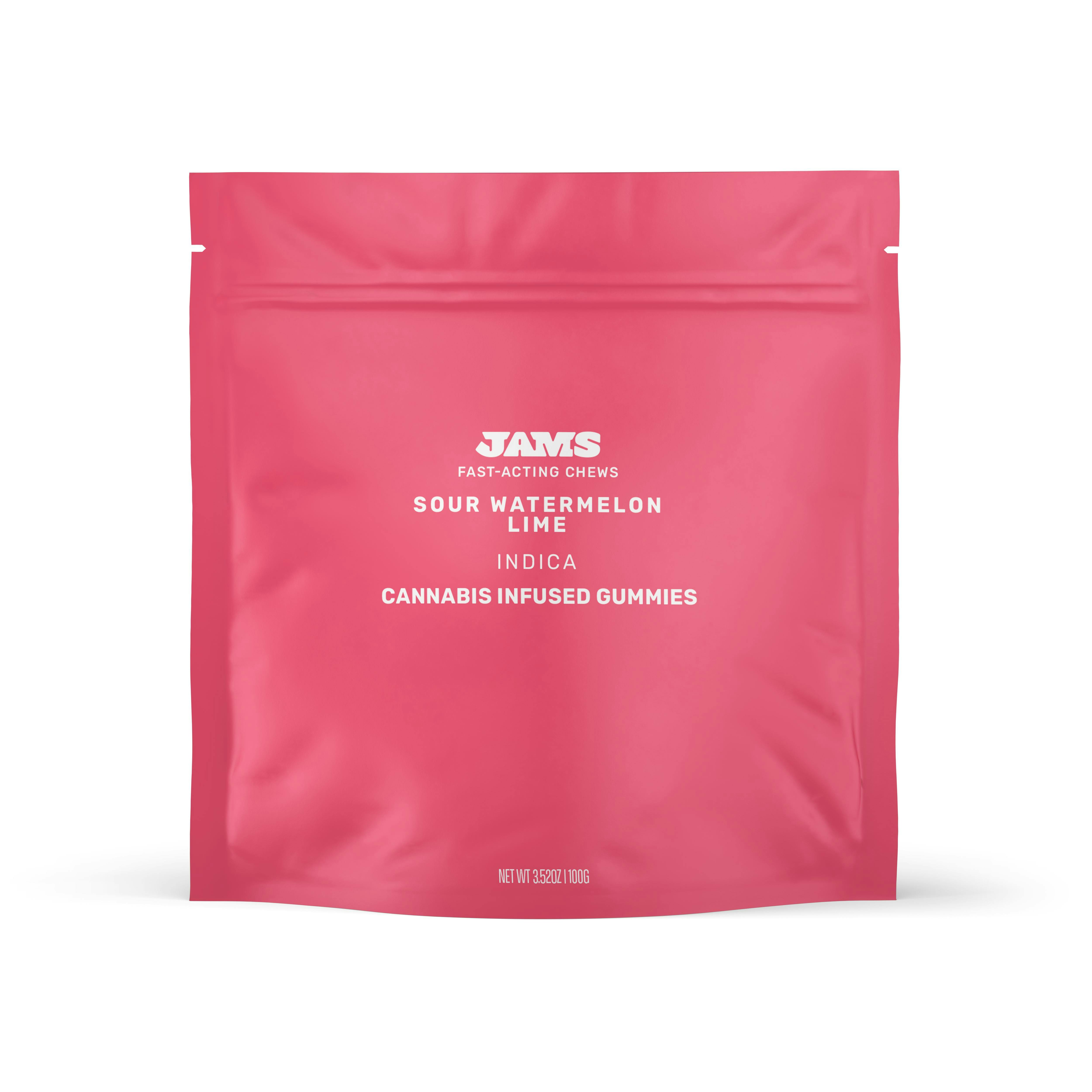 Jellies Fast-Acting Sour Watermelon Lime Gummies 100mg (20-Pack | 5mg Each)