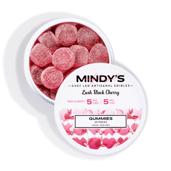 Lush Black Cherry 1:1 THC:CBD 100mg Gummies - Mindy's