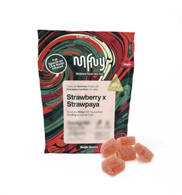 Edibles | MFNY| Live Rosin Gummies | Strawberry x Strawpaya | 5mg