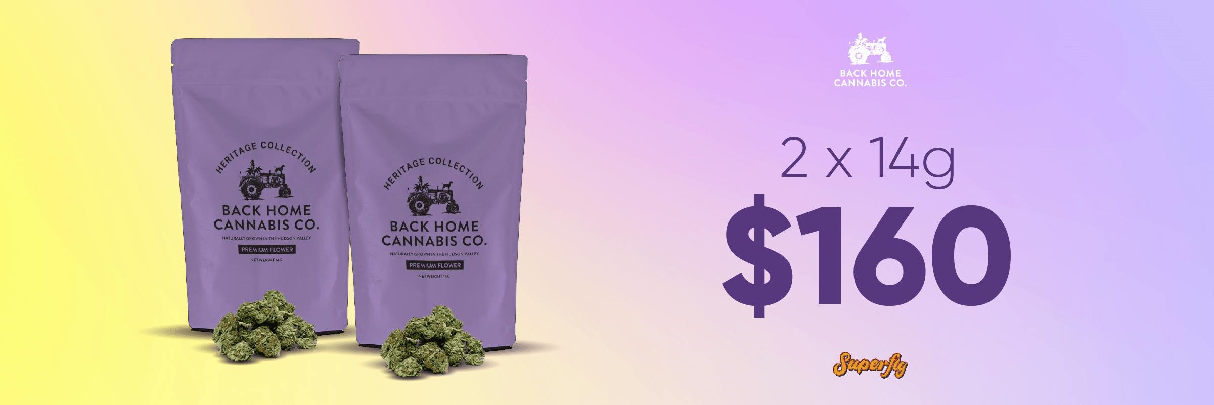 Back Home Cannabis 2 x 14grams Promotion Superfly Dispensary