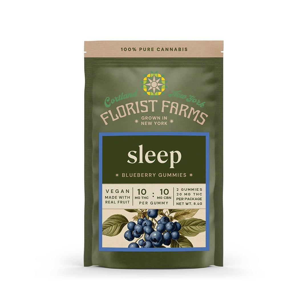Florist Farms Blueberry THC:CBN Gummies 2ct
