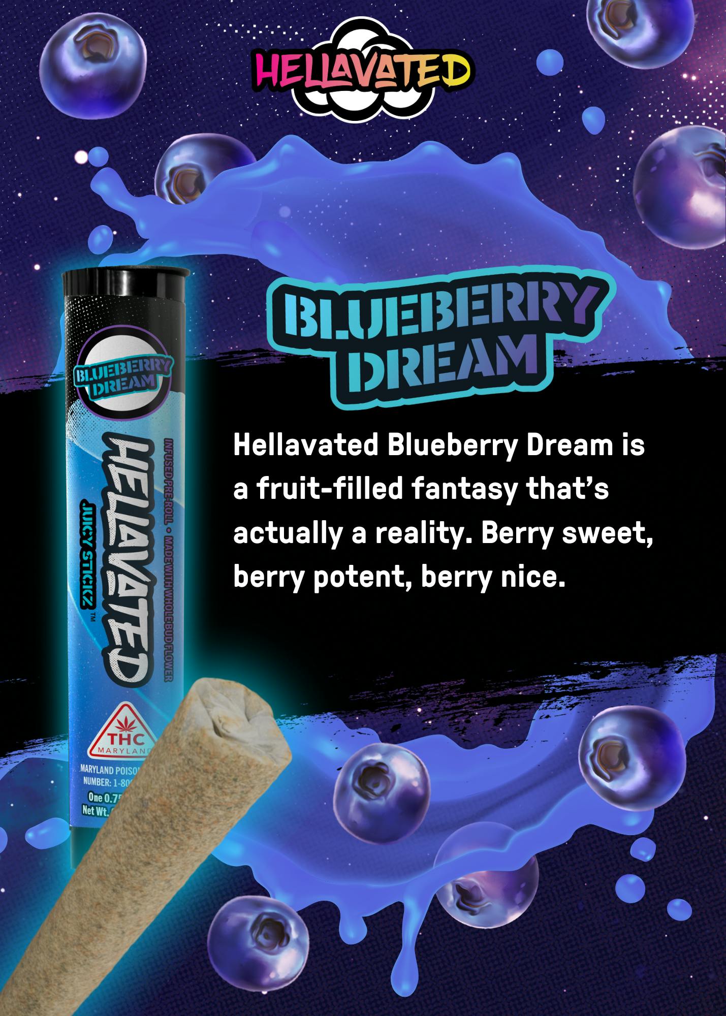 Blueberry Dream Juicy Stickz | 0.75g | Liberty (Baltimore)
