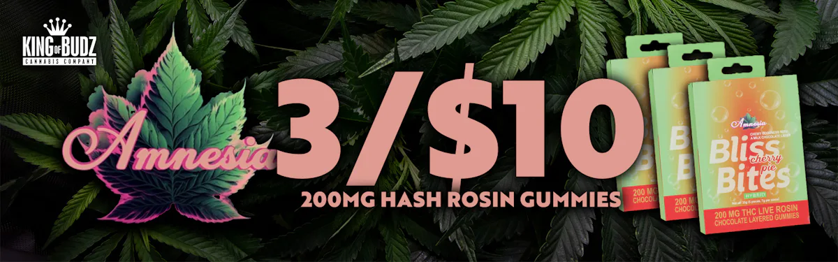 Bliss Bites - 200mg Hash Rosin Gummies - 2/$10