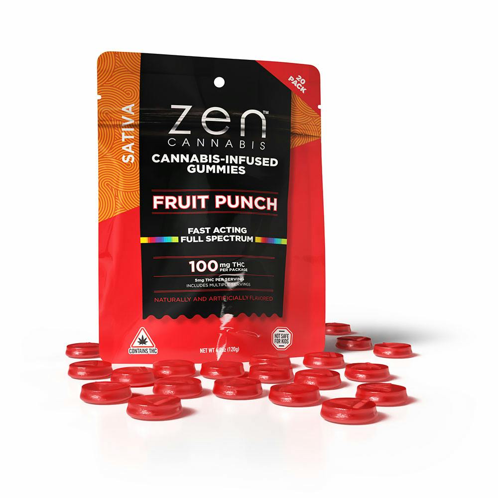 Product Fruit Punch (Sativa)  - Gummies - 100MG
