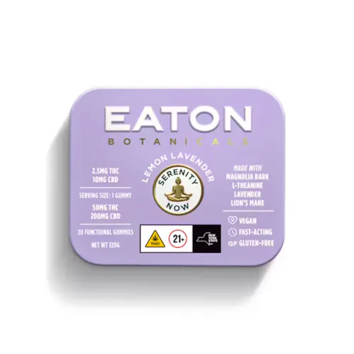 Eaton Botanicals Lemon Lavender Serenity Now 1:4 (THC:CBD) Gummies 2.5mg 20pk-4