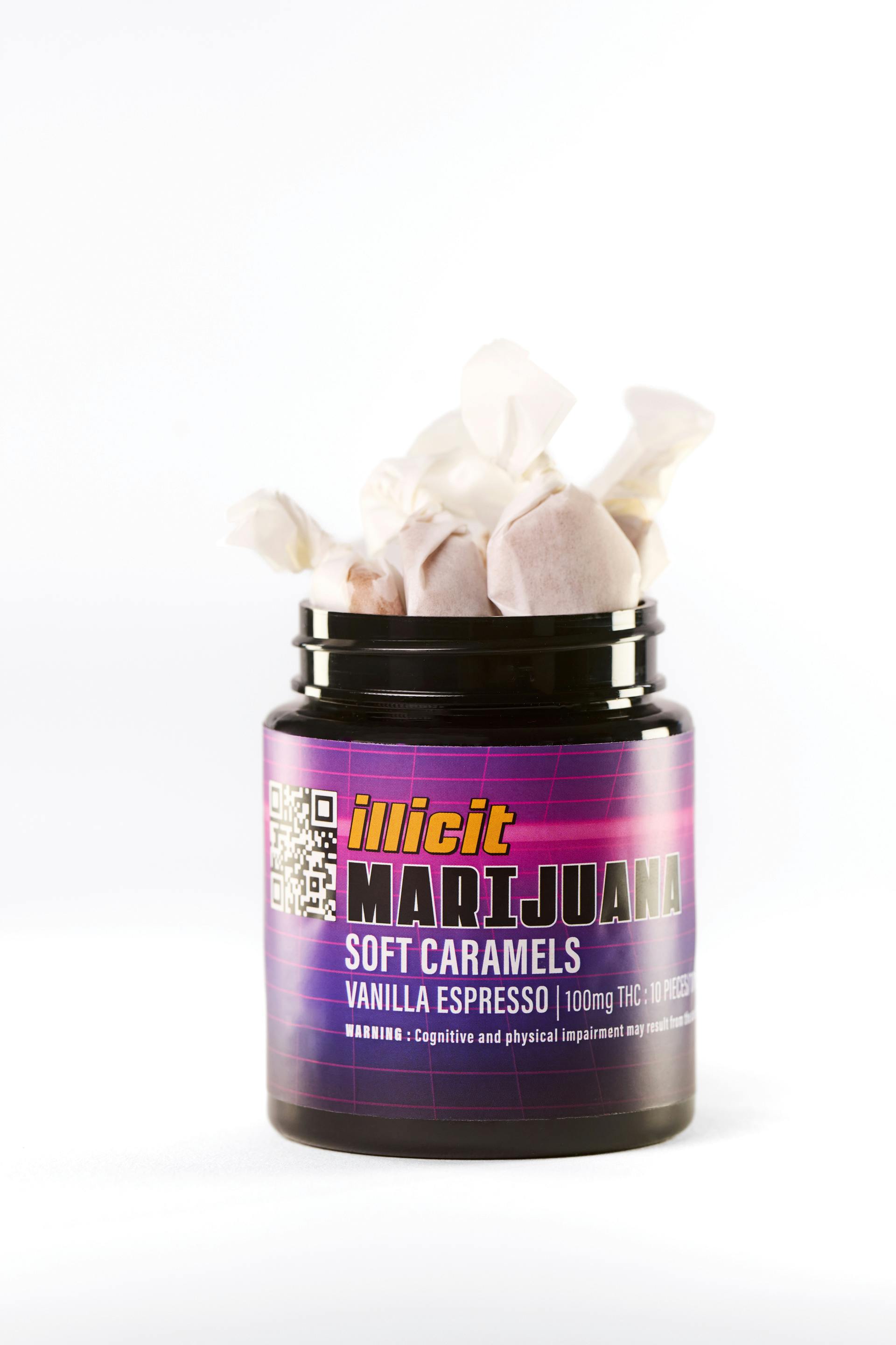 ILLICIT Vanilla Espresso | Caramels 100mg - Cannavibes Cannabis Dispensary  in NJ