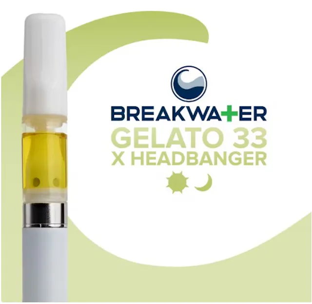 Breakwater Extract Cart Gelato 33 x Headbanger .5g (hybrid, cartridges)