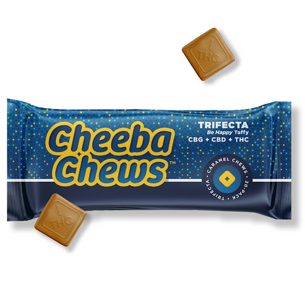 Trifecta Caramel Chews - 100mg 20pk (1:1:1 THC:CBD:CBG) - Cheeba Chew